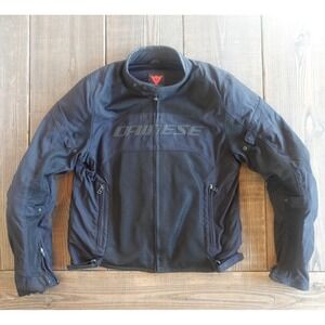 Dainese Mens Motorcycle Jacket Black Size 52 CE Armor Ready Protective Armored